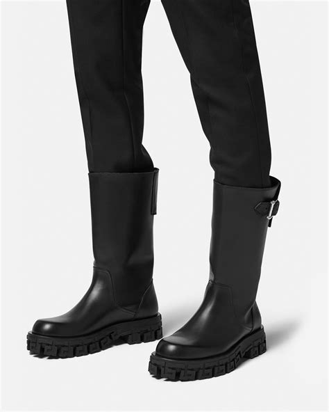 fede greca di versace|versace greca boots.